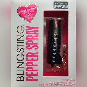 BLING STING Personal Protection Pepper Spray Keychain-NIB